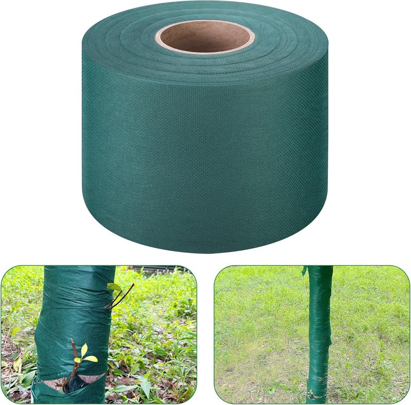 LFUTARI 4.7'' x 300' Larger Tree Protector Wraps, Green Antifreeze Winter Tree Trunk Guard, Reusable Tree Bandage Cover to Keep Plants Warm and Protect Bark from Animal Damage - Image 1